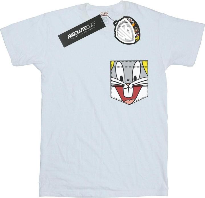 Looney Tunes Bugs Bunny Face Faux Pocket TShirt Jungen