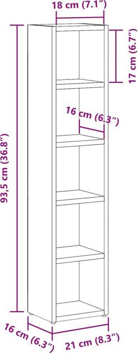 Image du produit VidaXL CD-Regale 2 Stk. -Optik