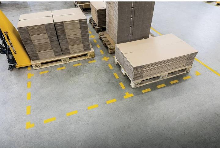 Actual product image Durable Signal stickers for the floor Form