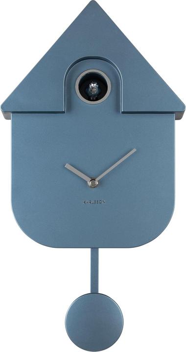 Karlsson Wanduhr Modern Cuckoo Metallic Dark blue