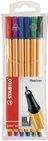Actual product image STABILO point 88 Fineliner (Red, Green, Lilac, Black, Blue, Violet, 6 x)