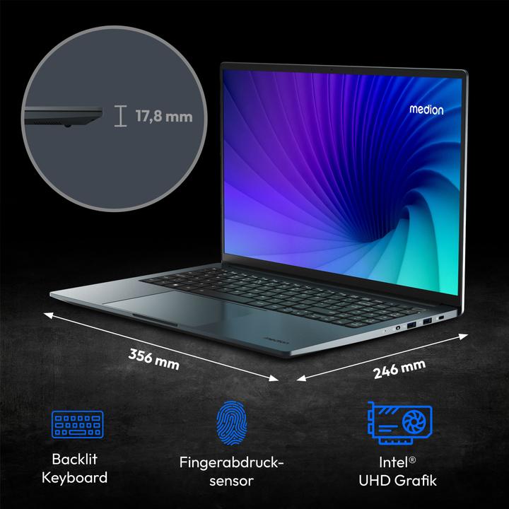 Produktbild Medion S10 MD62612 i5-13420H 16GB/512GB SSD 16"QHD W11H (15.98", Intel Core i5-13420H, 16 GB, 512 GB)