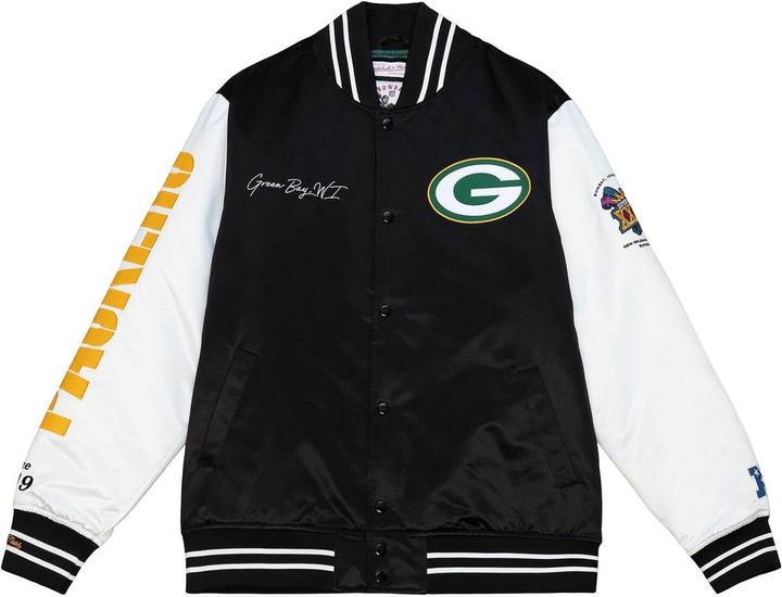 Mitchell & Ness M&N Varsity Satin Jacke - NFL Green Bay Packers - S (S)