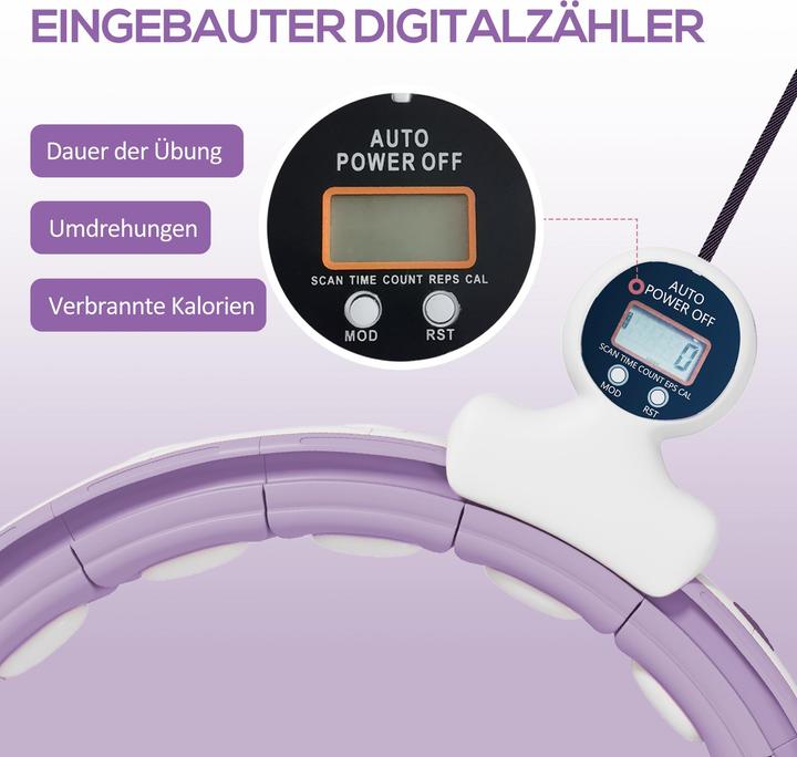 Image du produit SportNow Hula Hoop Kunststoff, Metallsand Violett (1300 g)
