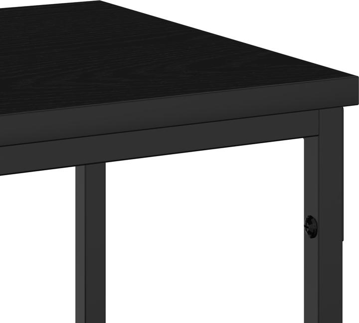 Produktbild VidaXL Konsolentisch Schwarz Eiche 200x30x75 cm aus Spanplatte und Stahl (200 x 30 x 75 cm)