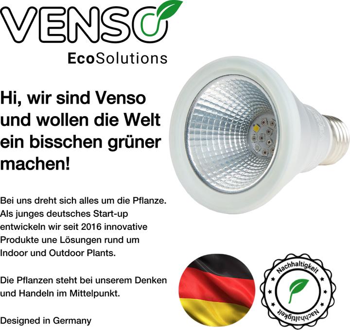 Produktbild Venso E27 Pflanzenlampe "Cultura" 7W 60° (LED, 245 V)