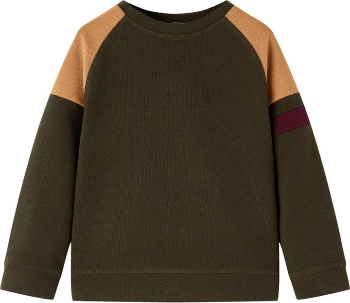 Image du produit VidaXL Sweat-shirt pour enfant Kaki foncé et marron chameau (116)