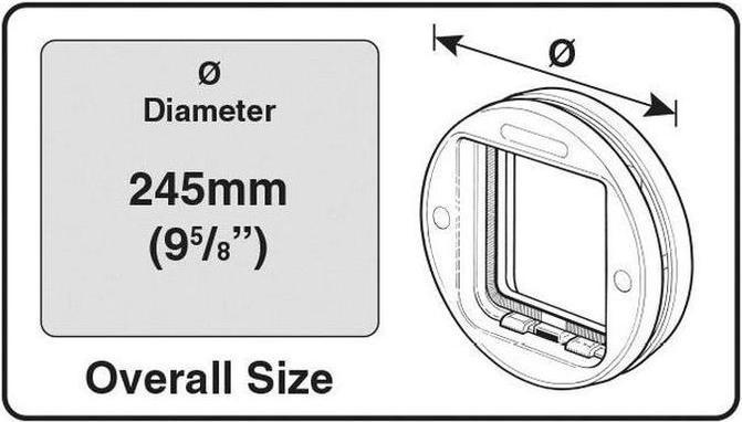 Actual product image Cat Mate Freilauftür 4-Wege für Glasscheiben Weiss (Manual cat flap)