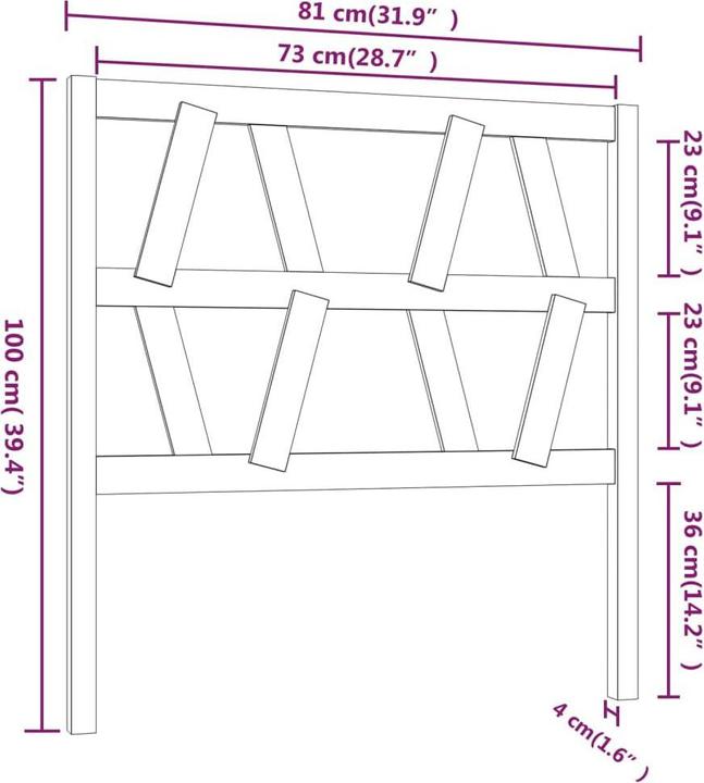 Actual product image VidaXL Lamech (81 x 4 x 100 cm)