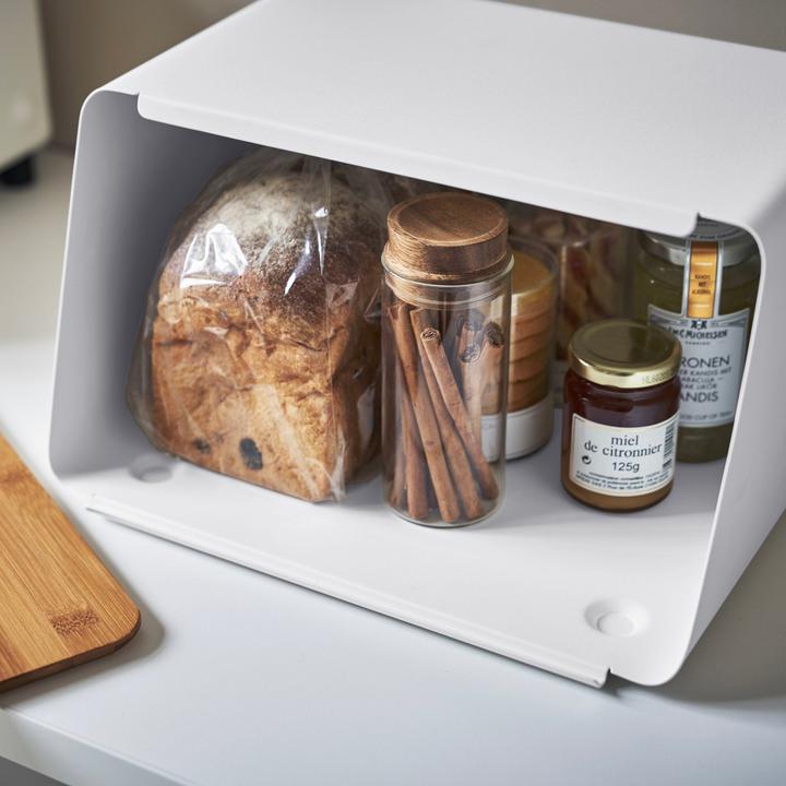 Actual product image Yamazaki Bread bin with removable lid TOWER