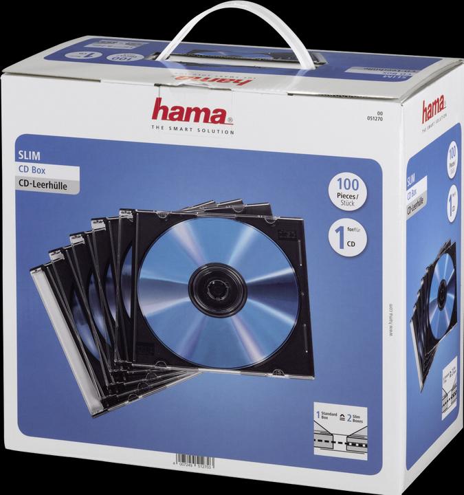 Actual product image Hama 1x100 CD Blank Sleeve Slimpack
