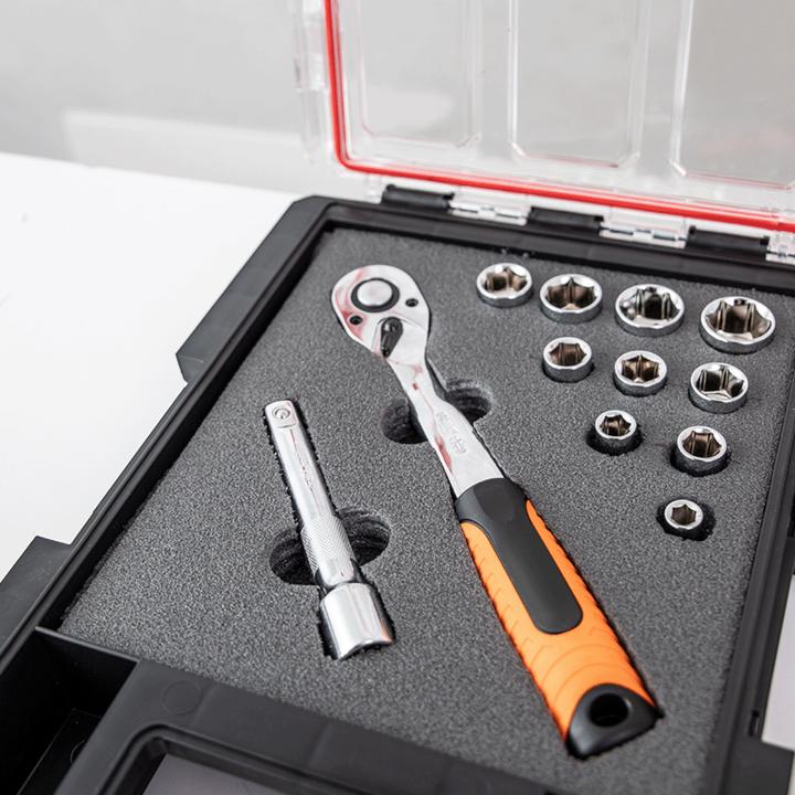 Produktbild Qbrick System ONE Organizer M MFI stapelbar 365 x 265 x 77 mm 2,5 l IP66 mit Schaumstoffeinlage