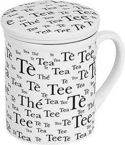 Actual product image G. Wurm Tea Mug Tea with Lid and Metal Strainer assorted 300 ml 10,3cm white (250 ml, 1 x)
