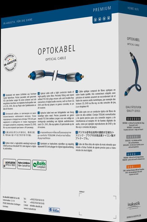 Produktbild Inakustik Premium Optical Audio-Kabel (3 m, Optisch)