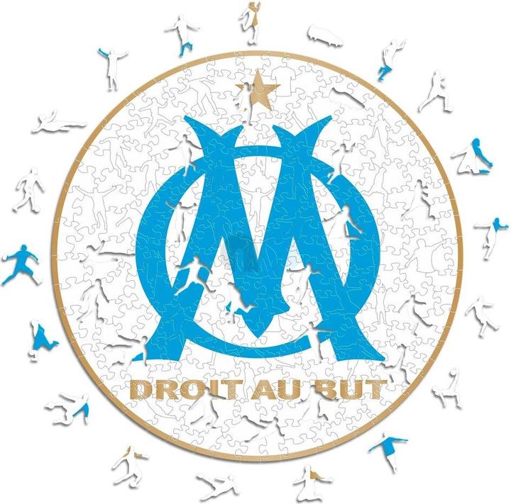 Actual product image Iconic Olympique Marseille - logo - wooden puzzle size M (270 pieces) (270 pieces)