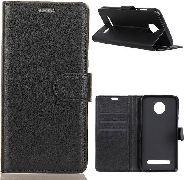 Actual product image MU Classic Litchi Leather Bookcover Series (Motorola Moto Z3 Play)