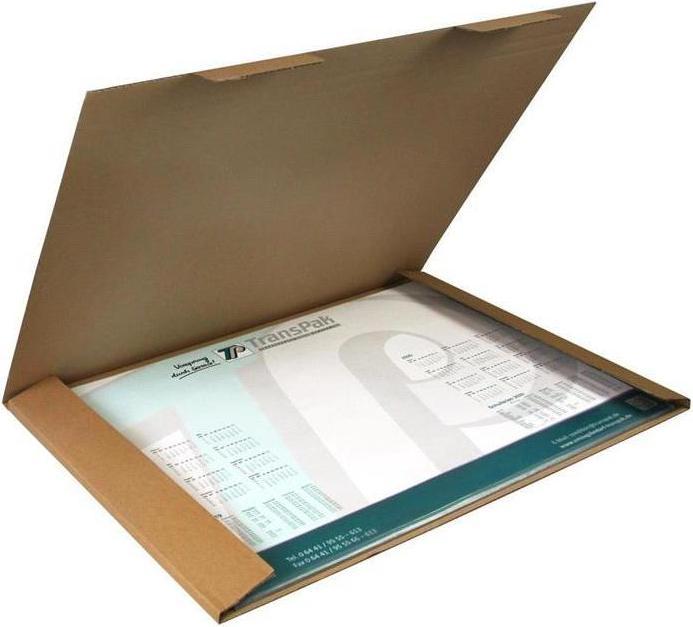 Produktbild Transpak Kalenderverpackung 1-wellig Masse 630x430x10mm A2 Qualität 1.20 B braun passend für A2 (25 x)