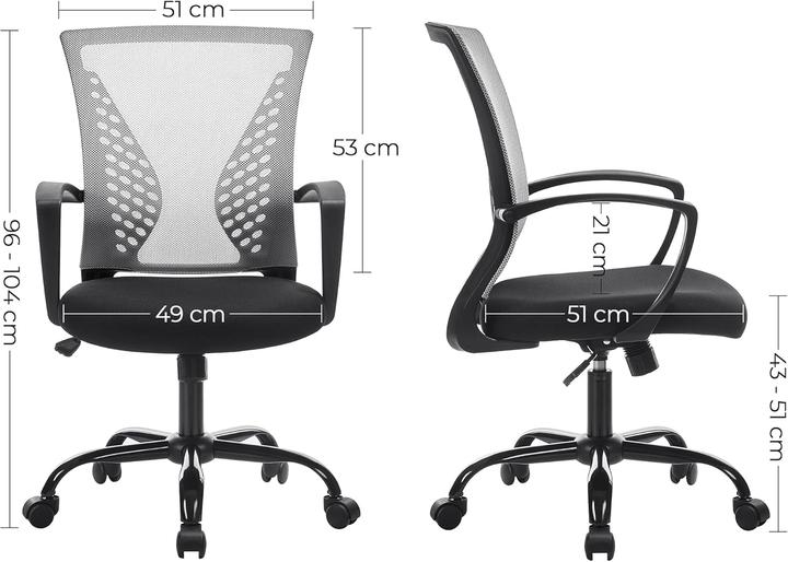 Image du produit Songmics Ergonomischer Netzstuhl