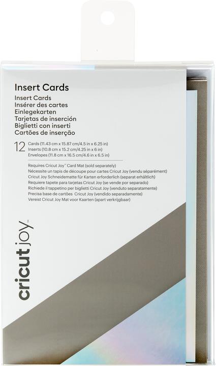 Cricut Carte vierge Joy gris clair et gris foncé, 12 pièces (12 pcs)