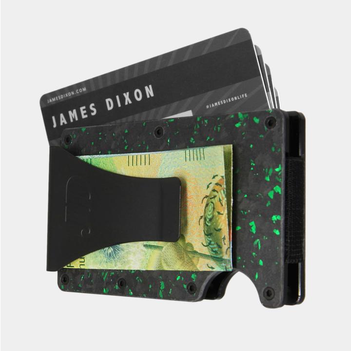 Image du produit James Dixon Carbone forgé - Noir Vert Mat - Money Clip
