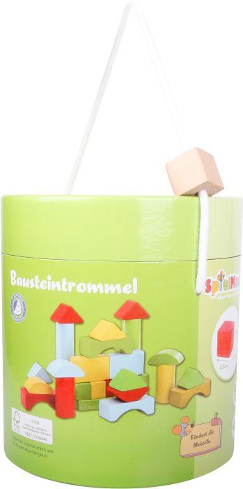 Produktbild Spielmaus Holz Bausteine in Trommel