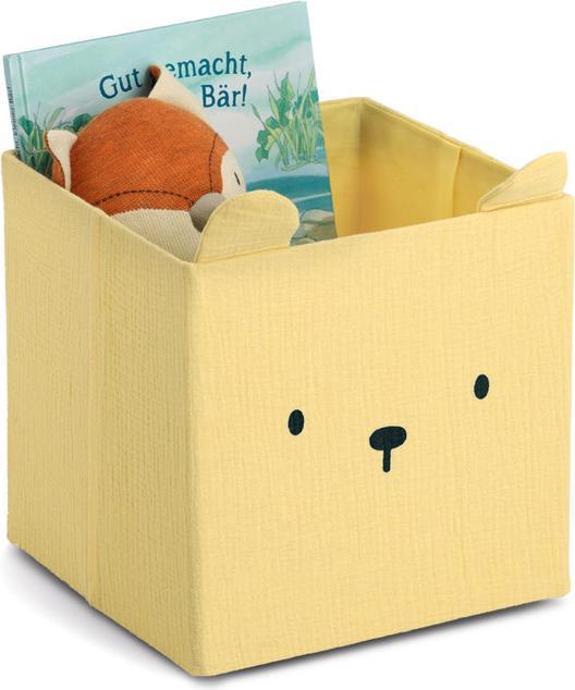 Produktbild Zeller Present Aufbewahrungsbox Bär Musselin 28x28x28 cm (28 x 28 x 28 cm, 21.95 l)