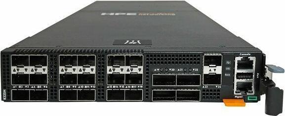 Actual product image HPE E Aruba 8325H Switch Bundle, 18 Port SFP28, 4 Port QSFP28, 4 Fans, Back-to-Fron (18 Ports)