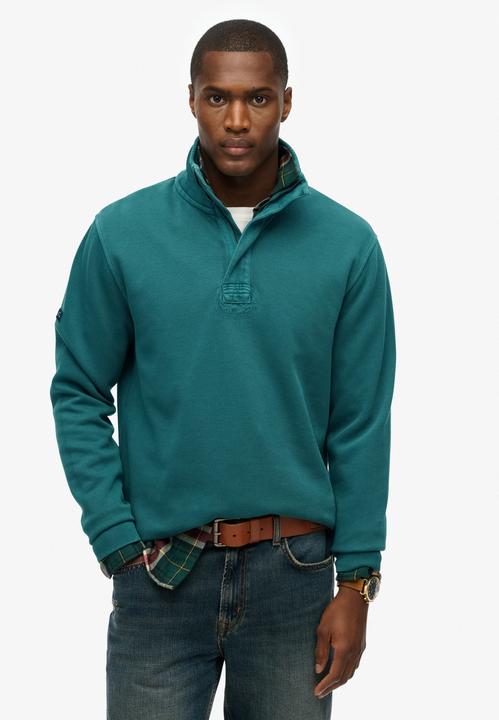 Immagine prodotto Superdry Klassischer Pullover mit halblangem Reissverschluss aus Baumwollpikee (XL)