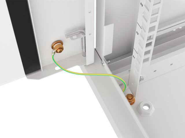 Actual product image Lanberg Wall rack 19 " 4U 600X450mm gray (4 RU, 19 inch rack)