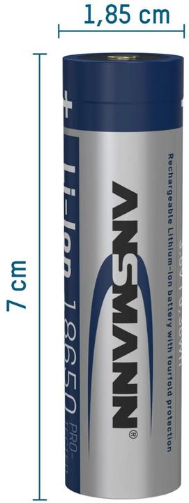 Immagine prodotto Ansmann Batteria agli ioni di litio 18650 (1 pz., 18650, 3400 mAh)