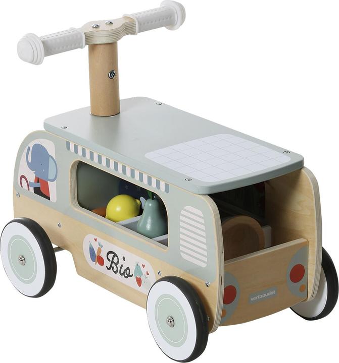 Produktbild Vertbaudet Baby 2-in-1-Rutschfahrzeug mit Gemüsestand und Spielküche, Holz FSC®