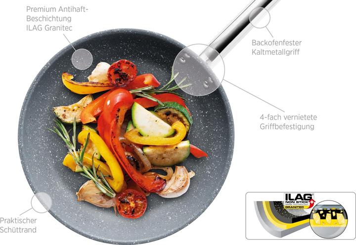 Produktbild Mäser Professional Granitec (32 cm, Bratpfanne, Edelstahl)