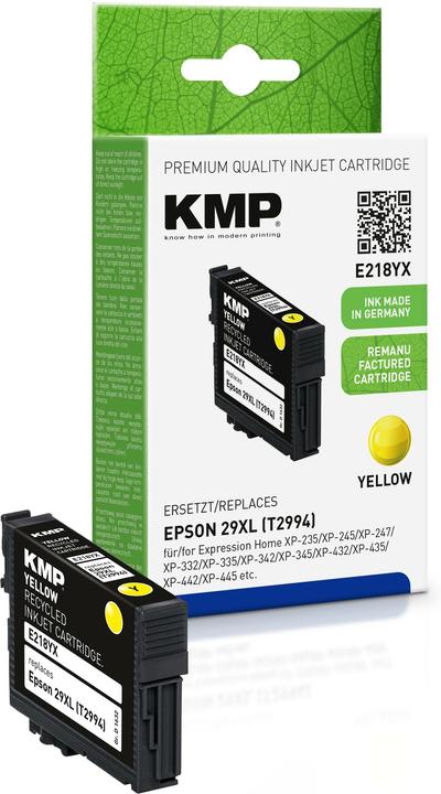 KMP E218YX cartouche d'encre jaune compatible avec Epson T 2994 XL (Y)