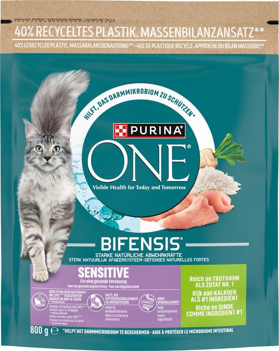 Produktbild Purina ONE Sensitive Truthahn und Reis (Senior, Adult, 1 Stk., 800 g)