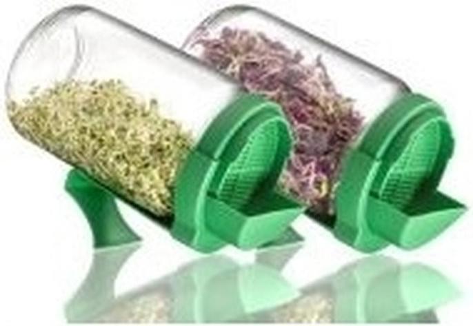 Produktbild Germline Sprossenglas 0.5L mit grüner Unterschale