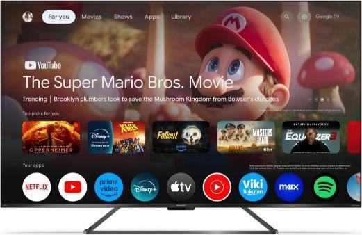 Productafbeelding Sharp 65GR8265E 65" (164cm) 4K Ultra HD QLED Smart Google Frameless TV, 144Hz, Dolby Vision IQ, Dolby Atmo (65", GR8, QLED, 4K)