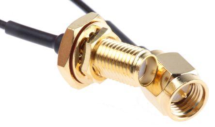 Rs Pro SMA-SMA plug cable assembly,IP67, 100mm (Antenna cable)