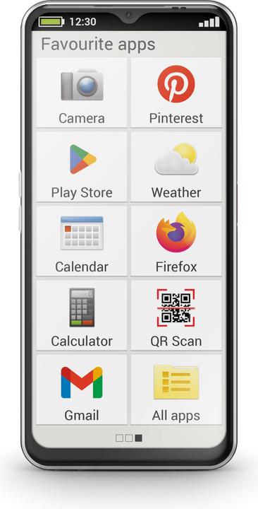 Image du produit Emporia SMART.6, smartphone pour seniors (128 Go, Noir, 6.58", SIM simple, 50 Mpx, 5G)