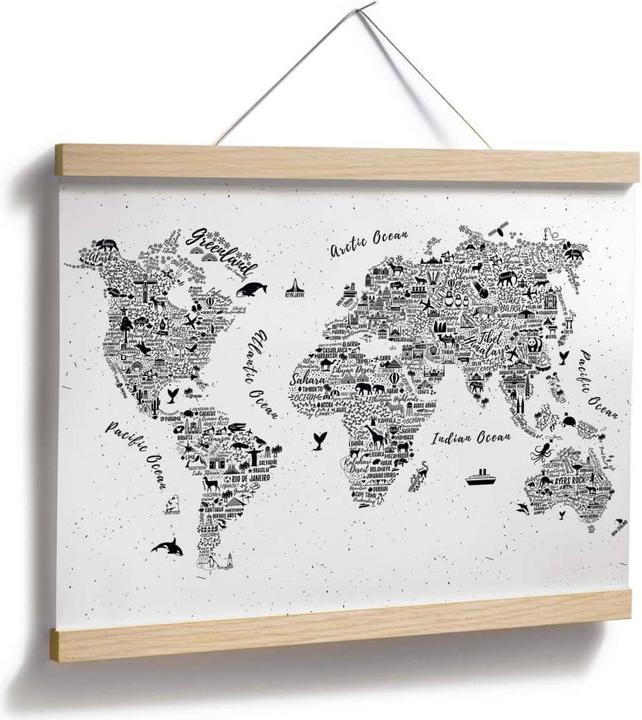 Immagine prodotto Trenddeko Mappa del mondo - In tutto il mondo (30 x 24 cm)