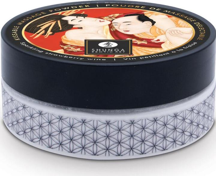 Actual product image Shunga Essbares Massagepulver-Set Erdbeere (75 ml)