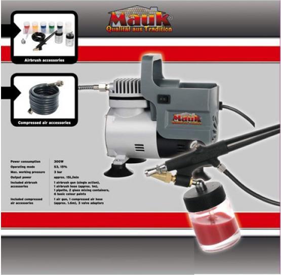 Image du produit IHP Kit compresseur Airbrush MAUK avec peintures et accessoires