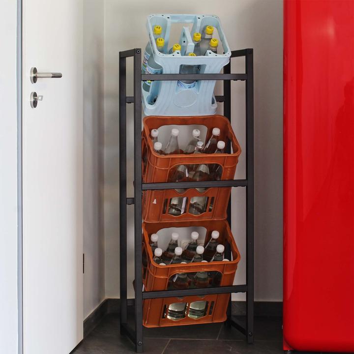 Actual product image Wiltec Toboli crate rack 3 crates Beverage crate rack Steel beverage rack