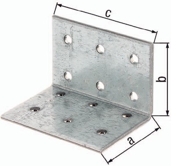 Produktbild Alberts Lochplatte 80x80x50 mm sendzimirverzinkt (Lochplattenwinkel, 50 Stk.)