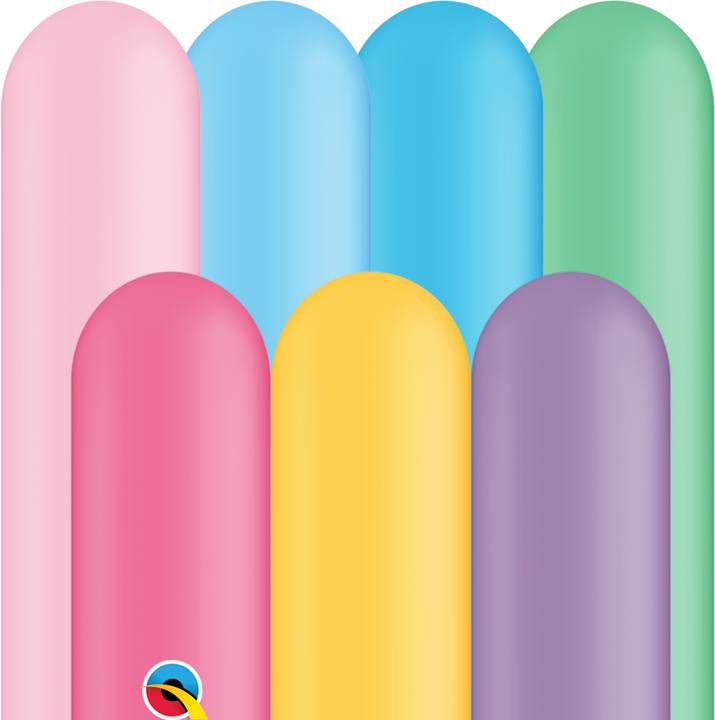 Produktbild Qualatex 100 Modellierballons Vibration-Mischung L 180cm (100 x)
