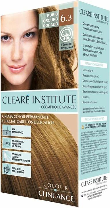 Clearé Institute Cleare Institut Coloracion 6 3 Rubio Oscuro Dorado Cabellos Delicados (6.3 Golden Dark Blonde)