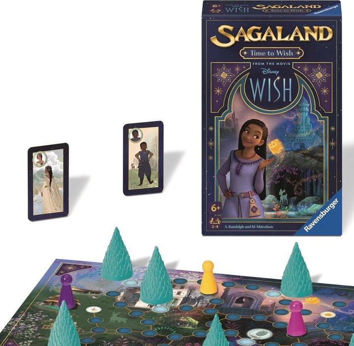 Actual product image Ravensburger 22649 - Disney Wish Sagaland: Time to Wish - Bring-along game for 2-4 players, ages 6+ (Italian, Spanish, English, French, German, Dutch)