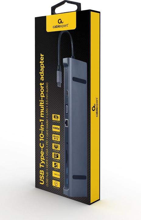Immagine prodotto Gembird Adattatore multi-porta USB Tipo C 10 (USB-C, 10 Porti)
