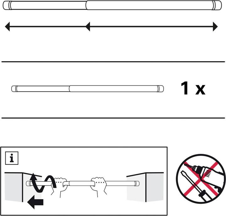 Actual product image Gardinia Tension rod
