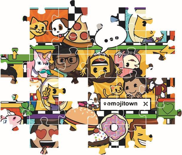 Actual product image Clementoni Puzzle Super Colour Emoji Town, 180 pieces. (180 pieces)