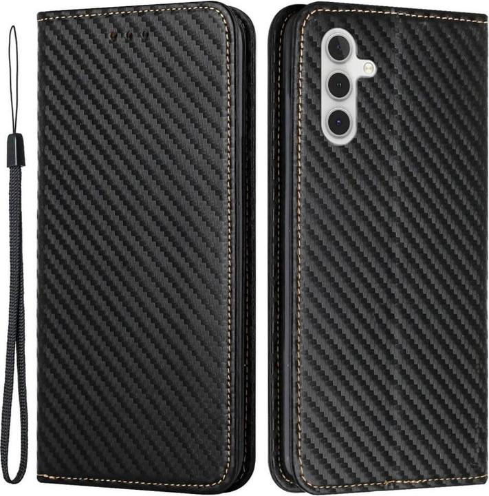 Produktbild Cover-Discount Carbon Look Flip Case blau (Samsung Galaxy S24)